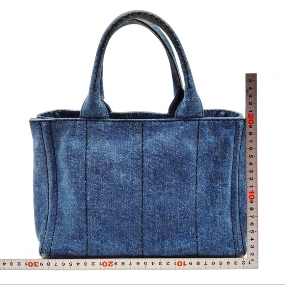 Prada Tote Bag  Blue Denim - Picture 3 of 12